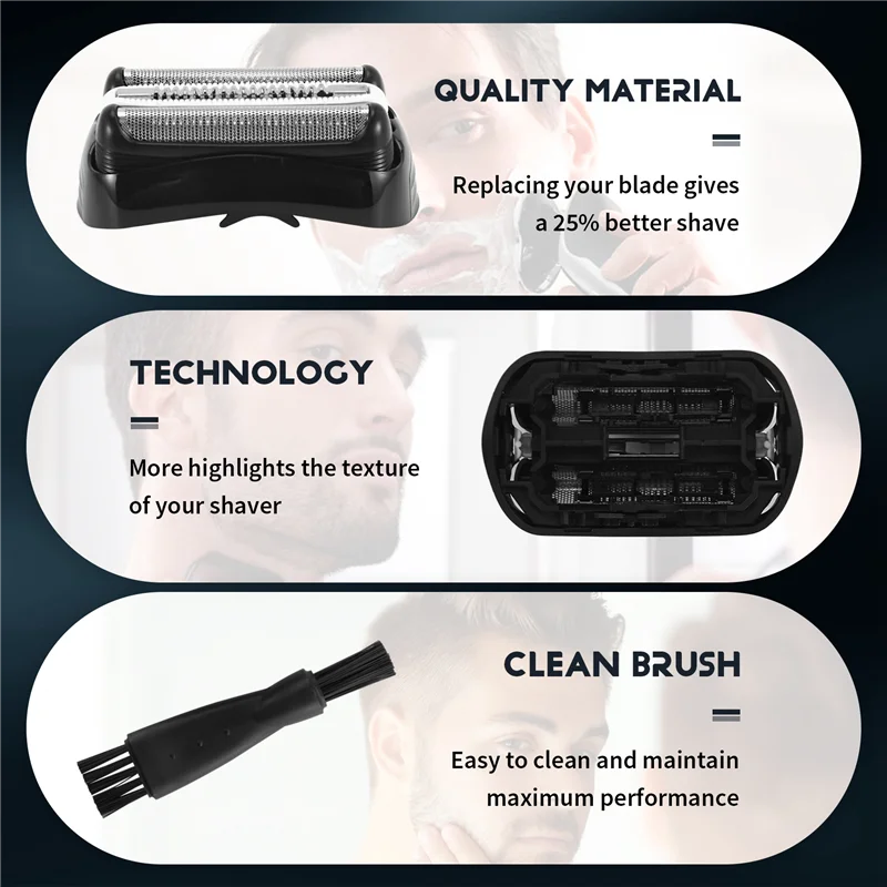 B59B-32B Shaver Head Replacement For Braun 32B Series 3 301S 310S 320S 330S 340S 360S 380S 3000S 3020S 3040S 3080S