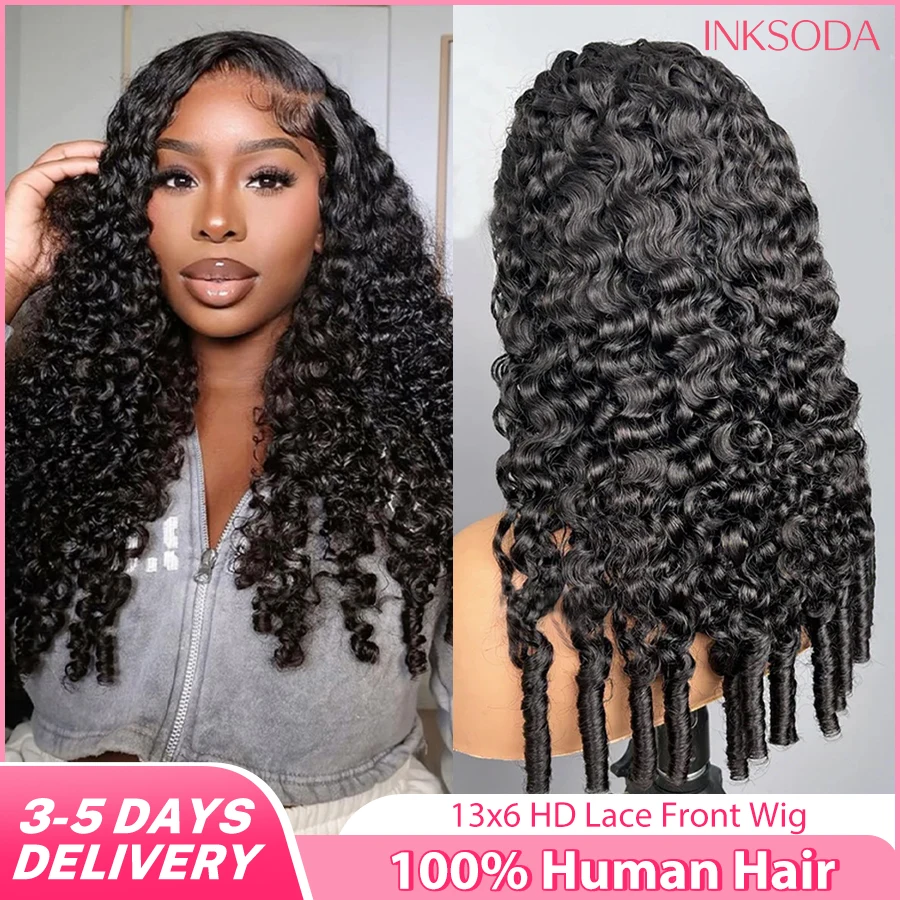 

Burmese Curly Human Hair Wig 12A Brazilian Hair 13x6 HD Lace Front Wig Bouncing Curly 13x6 Transparent Lace Frontal Wig Glueless