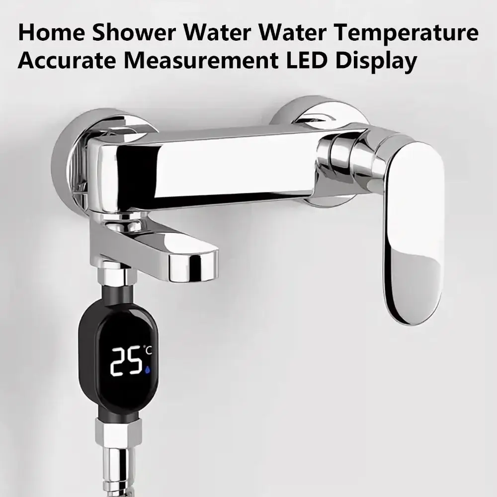 LED Water Temperature Gauge Waterproof Precise Measurement Bath Water Thermometer Indicator Tool Easy Installation