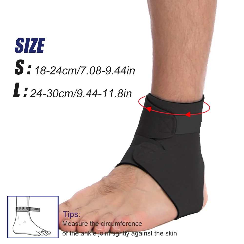 2Pcs Ankle Brace for Men & Women, Adjustable Compression Ankle Support Wrap for Plantar Fasciitis, Achilles Tendon,Minor Sprains