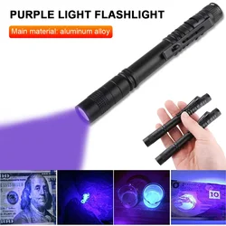 LED UV Light 395nm Mini Ultraviolet Light Portable Pet Urine Stains Detector Waterproof LED Handheld Flashlight Scorpion Hunting