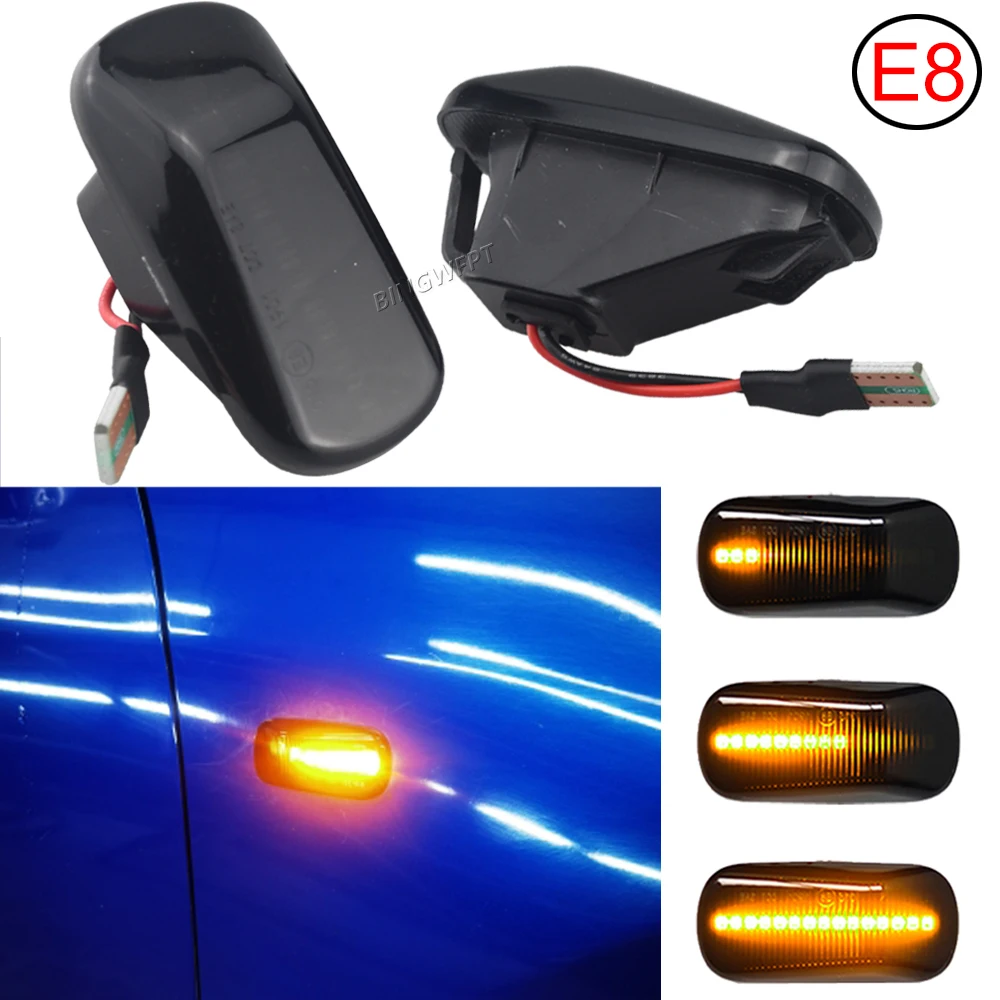 2X Led Dynamic Side Marker Turn Signal Light For Honda S2000 Stream CR-V HR-V Civic City Fit Jazz Accord Repeater Signal Light