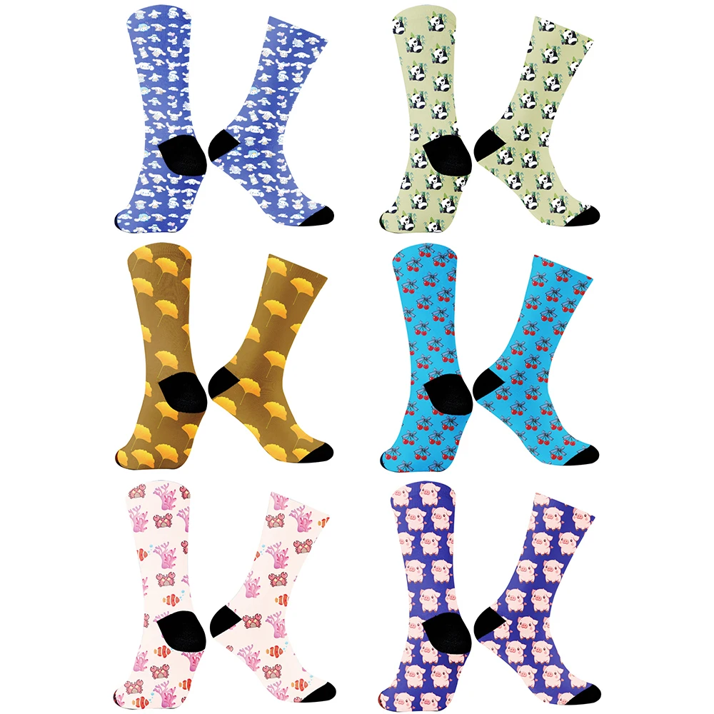 2024 New Outdoor Riding Sports Compression Socks Pear Cartoon Pressure Compress Socks