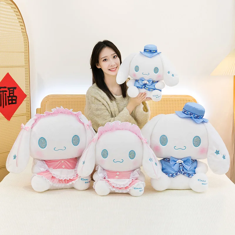 50 سنتيمتر سانريو Kawaii طويل سينامورول ألعاب من نسيج مخملي محشوة دمية فستان لطيف زي الاطفال عيد الميلاد هدية عيد الميلاد بلوشي محشوة الحيوان
