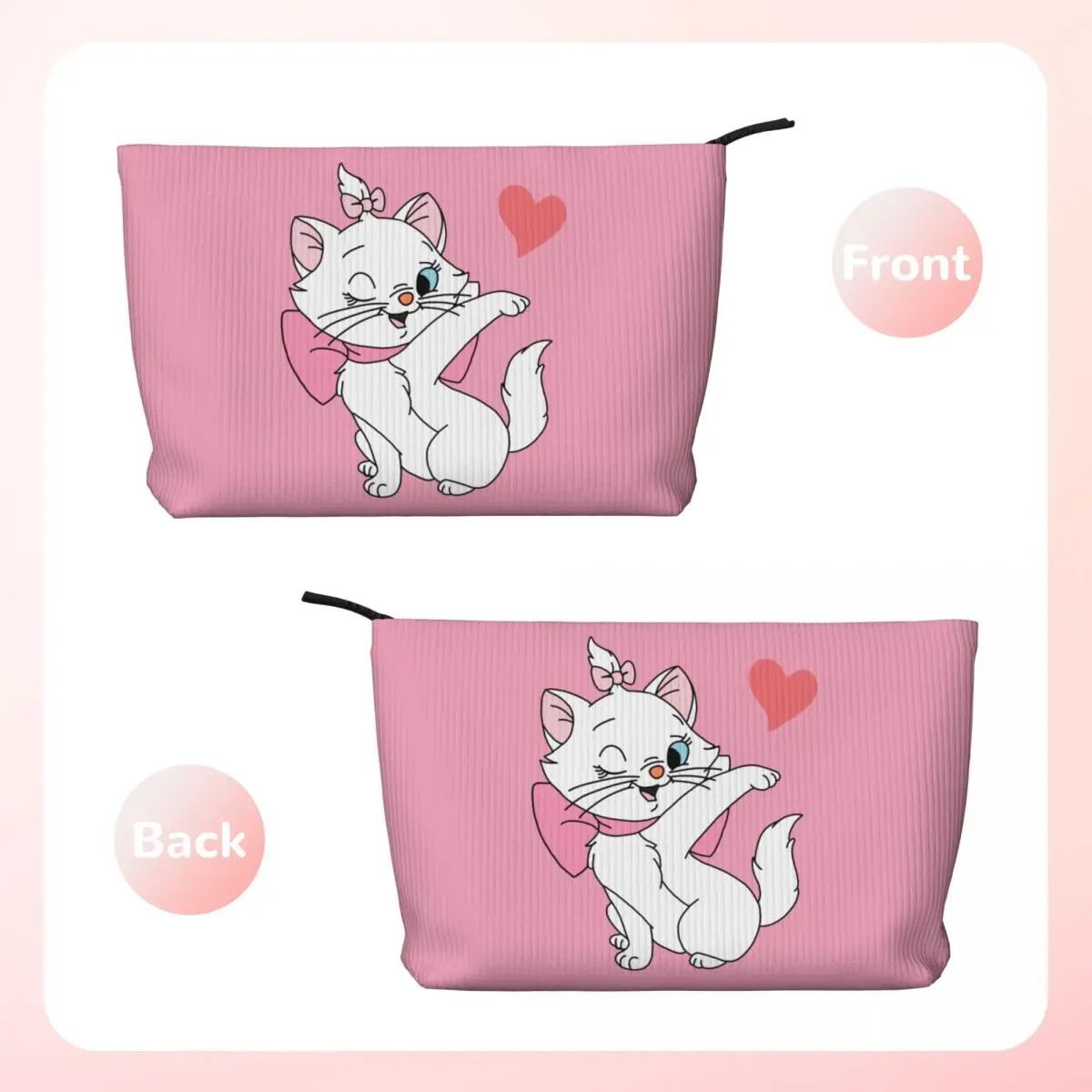 Custom Funny Cat Marie Travel Cosmetic Bag Women Funny Cartoon Kitten Makeup Toiletry Organizer Lady Beauty Storage Dopp Kit