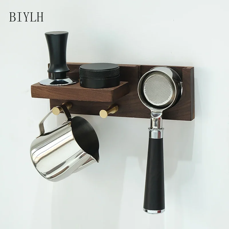 

Coffee Utensils Storage Rack Punch-free Multi-function Rack Coffee Handle Powder Dispenser Wall-mounted Powder Press Bar Rack