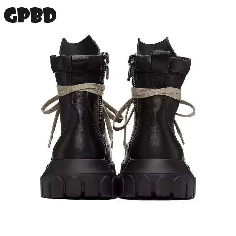 GPBD Chelsea Ankle Boots for Men 2025 Autumn New Style Trendy British Style Thick Sole Inner Height Increase High-top Boots