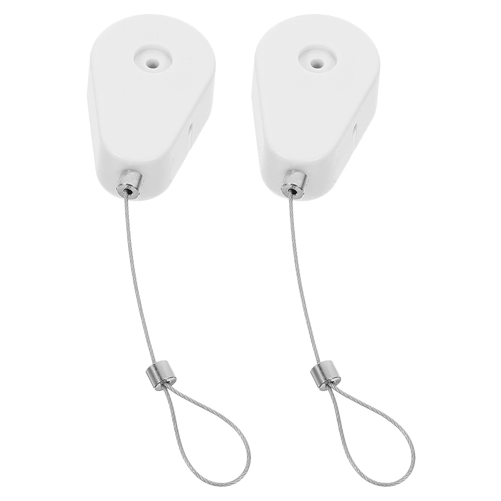 

2pcs Automatic Retractable Wire Reel Steel Anti-theft Security Tether Lock for Remote Control LeashDVD Box