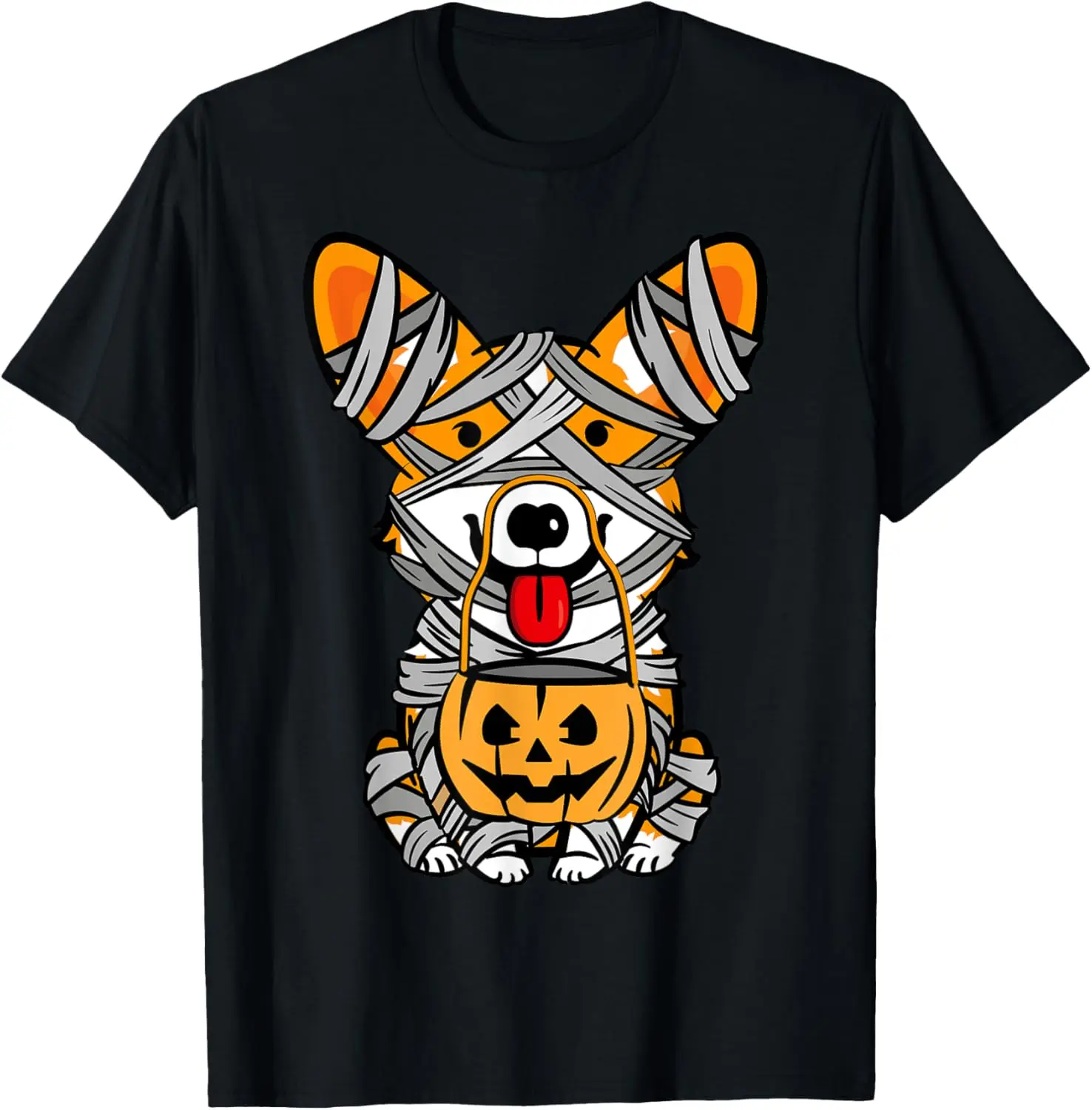 Cute Halloween Costume Welsh Corgi Mummy Dog Lover Design T-Shirt