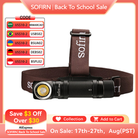 Sofirn SP40A TIR Optics Lens Headlamp LH351D LED 18650 USB Rechargeable Head Lamp 1200lm Torch with Magnet Tail Cap