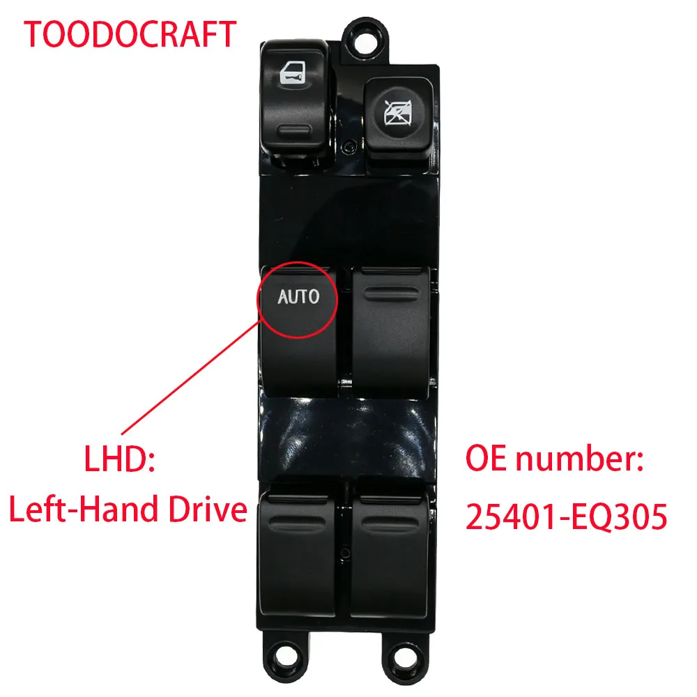 25401-EQ305 LHD Hoofdschakelaar Elektrische Ramen voor Nissan X-Trail T30/ Cefiro A33