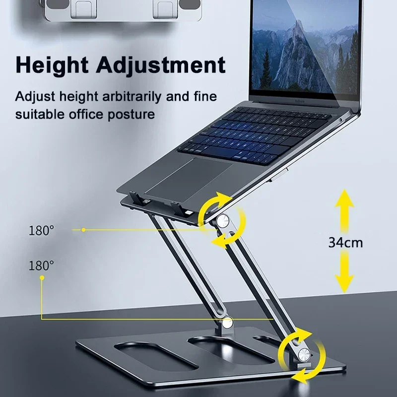 Adjustable Laptop Stand For Bed Base Support Laptop Table Notebook Holder For Macbook Xiaomi Desktop Computer Tablet Stand