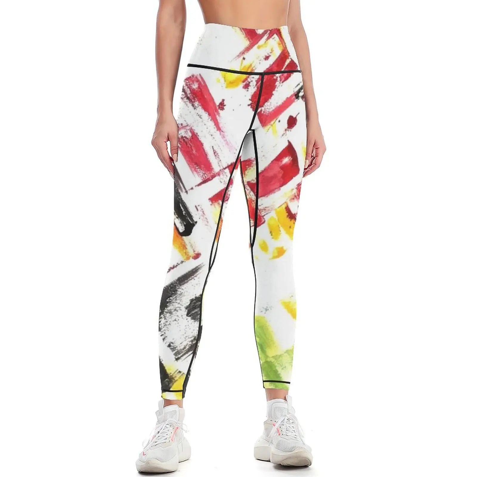 

Abstract pattern, colorful, bright, geometric pattern Leggings for fitness flared Sports female Womens Leggings