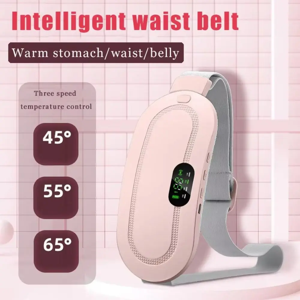 

3-уровневая умная менструальная грелка с температурой, светодиодный дисплей, 4-скоростной массажный электрический теплый поясной ремень, тихий, удобный