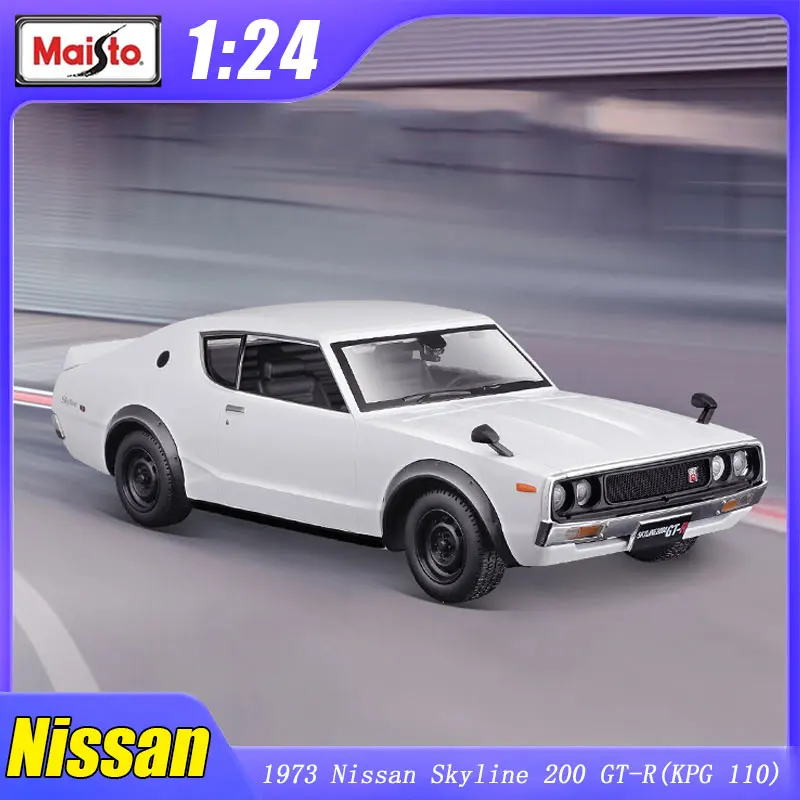 

1:24 Maisto 1973 Nissan Skyline 200 GT-R Car 1971 Datsun 510 Diecast Model Edition Alloy Luxury Vehicle Toy Ornament Kids Gift