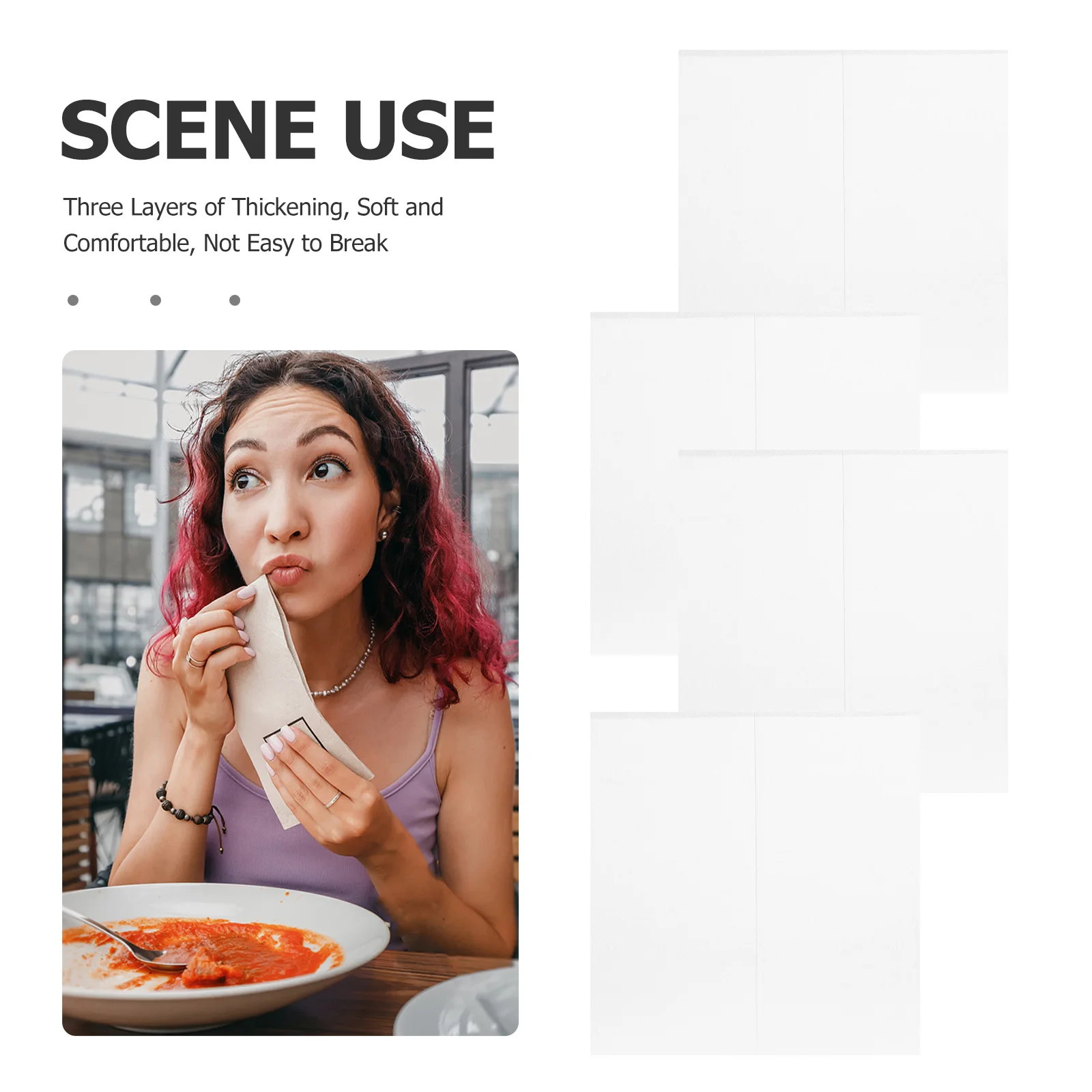 20 قطعة من مناديل الوجه المصنوعة من لب الخشب السميك 66 ورقة مريحة للاستخدام المنزلي في الفندق