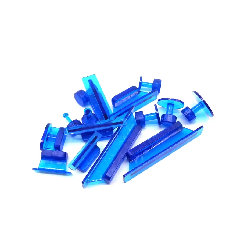 15 pcs blue transparent blue tabs Glue Pulling Tabs High Quality Glue Tabs  For Paintless Dent Repair Tool