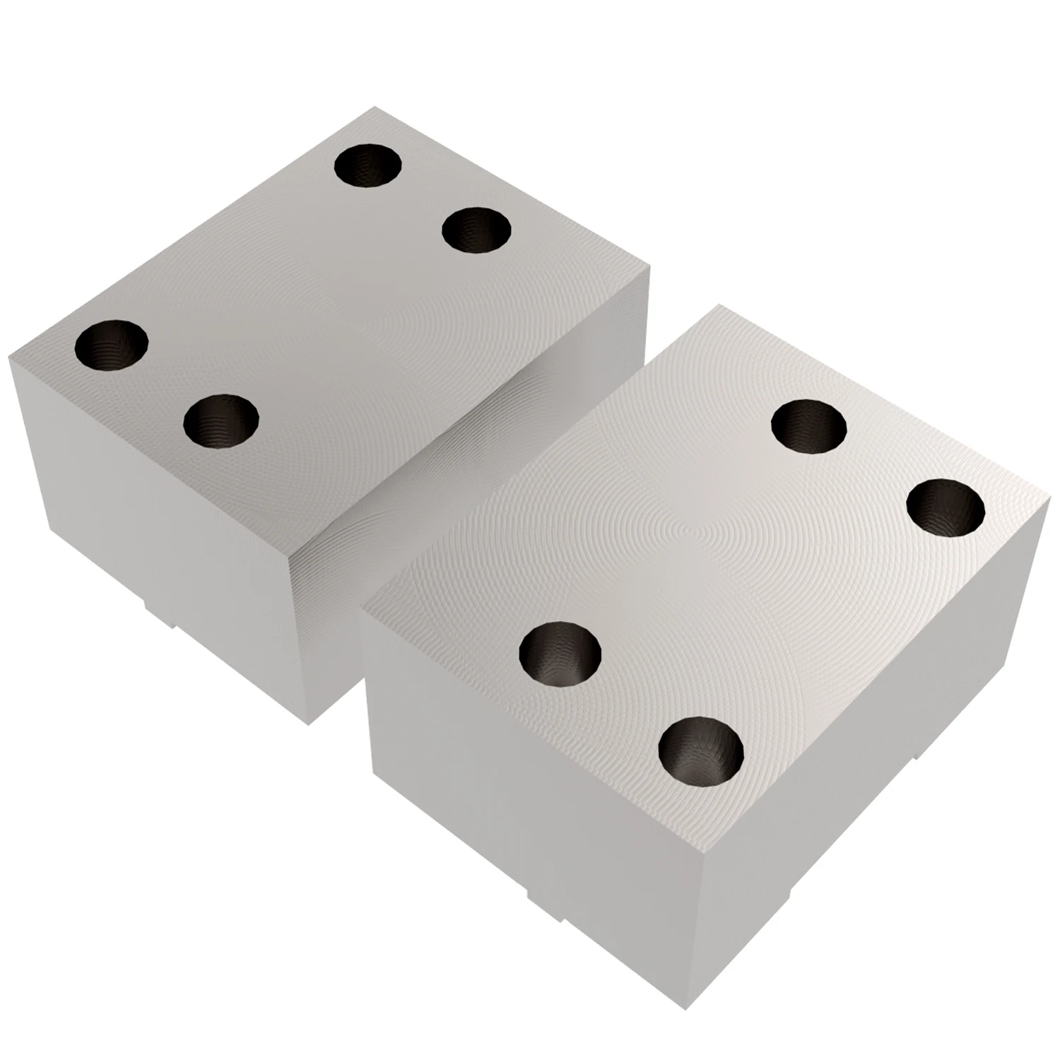 TRZ-100A Aluminum Soft Jaws Machinable Top Jaws of KSP-100 Self Centering air Vise for Finish Machining