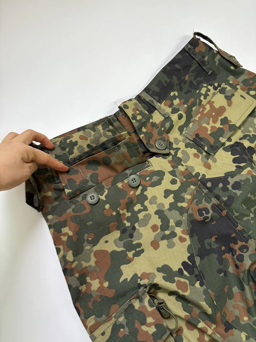 Deutschland Camouflage Dschungel Trainingsuniform ACU Feldanzug Flecktarn Dschungel Spot Set für Männer, Feldtraining Anzug Kampf ACU Set – Detail 14