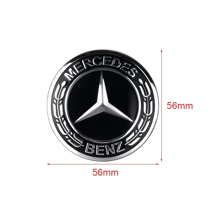 4pcs 56MM Car Wheel Center Covers Stickers Hub Caps Sticker For MERCEDES BENZ AMG W204 W213 W205 W124 W220 W222 C180 C200