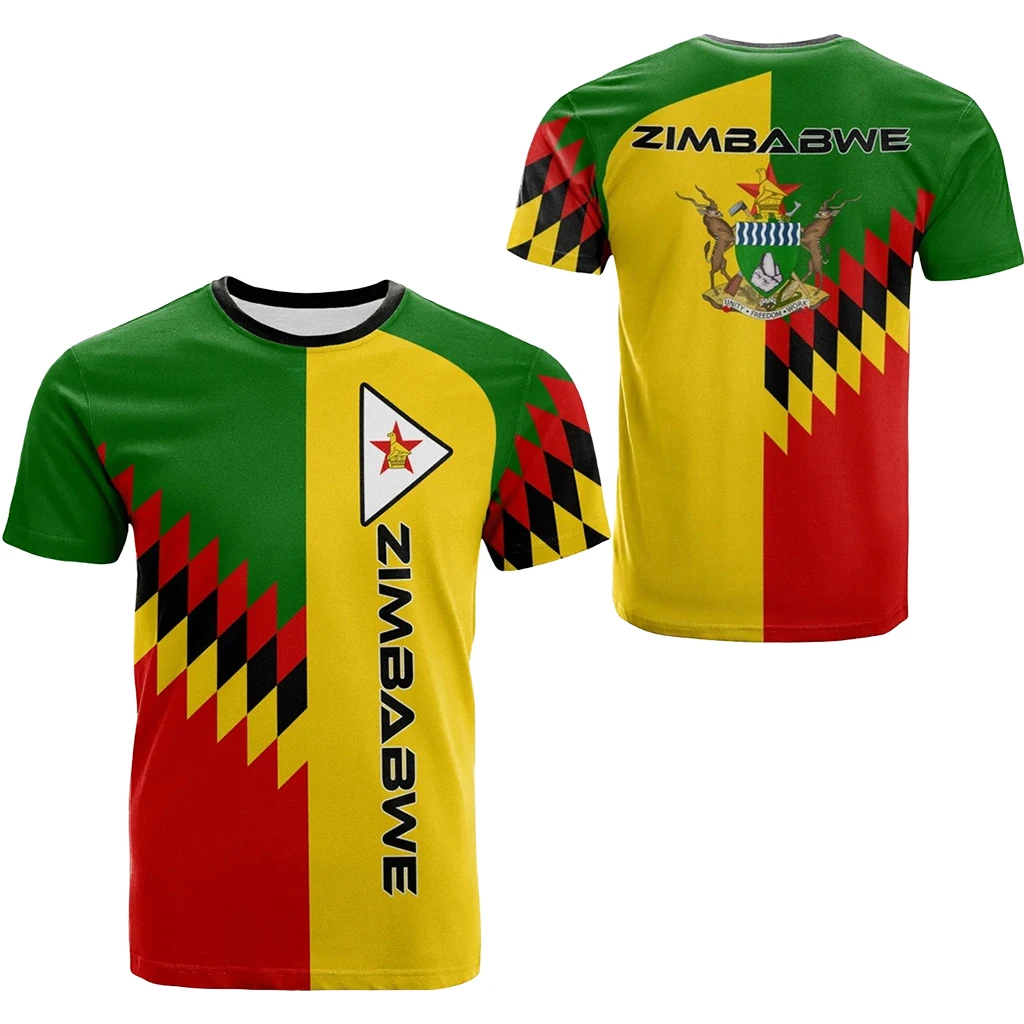 

New Adult/Children Zimbabwe Quick Drying Breathable Sports Training T-shirt Fashion Sport Running Fitness Street Leisure T-shirt