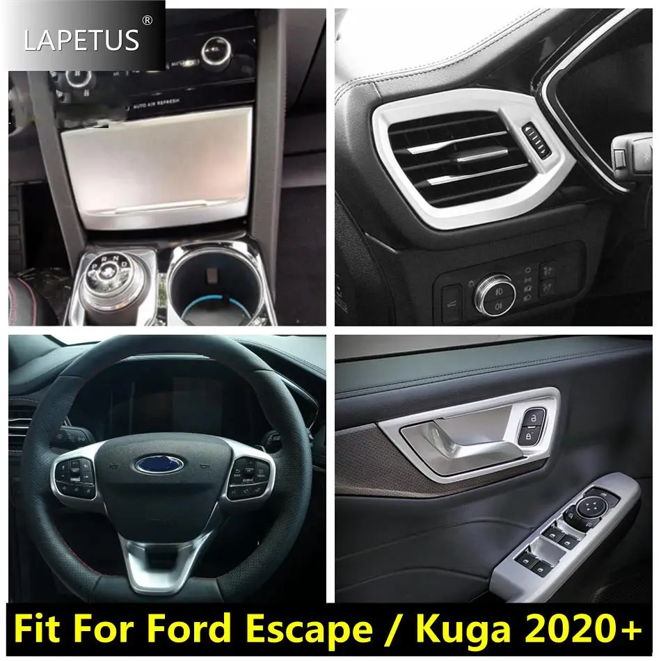 

For Ford Escape / Kuga 2020 - 2024 ABS Matte Car Door Handle Bowl / Gear Box / Center Control Decor Panel Cover Trim Accessories