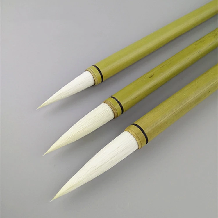 3pcs/lot,Chinese Painting Brush Li Shu Kai Shu Xing Cao Caligraphy Writing Brush Sheep Wool Hair Practice Brush Supplies