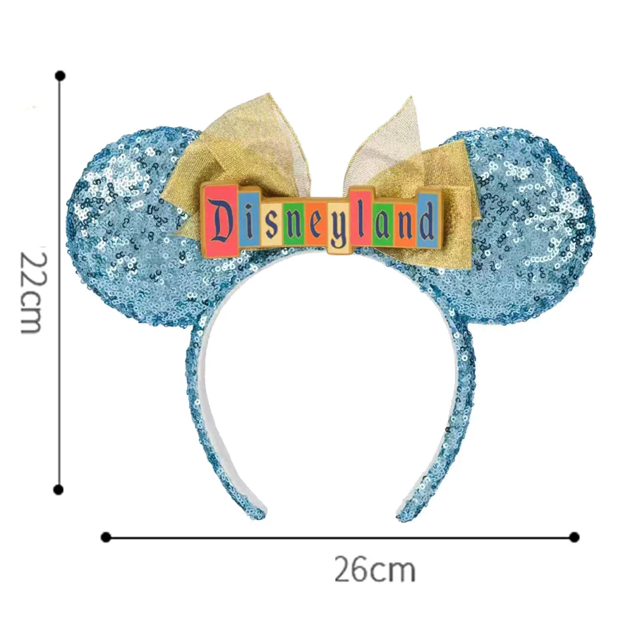 2025 Disney Minnie Mouse Ear Headband Disneyland Letter Bows EARS COSTUME Headband Cosplay Plush Adult/Kids Headband Gift - view 4