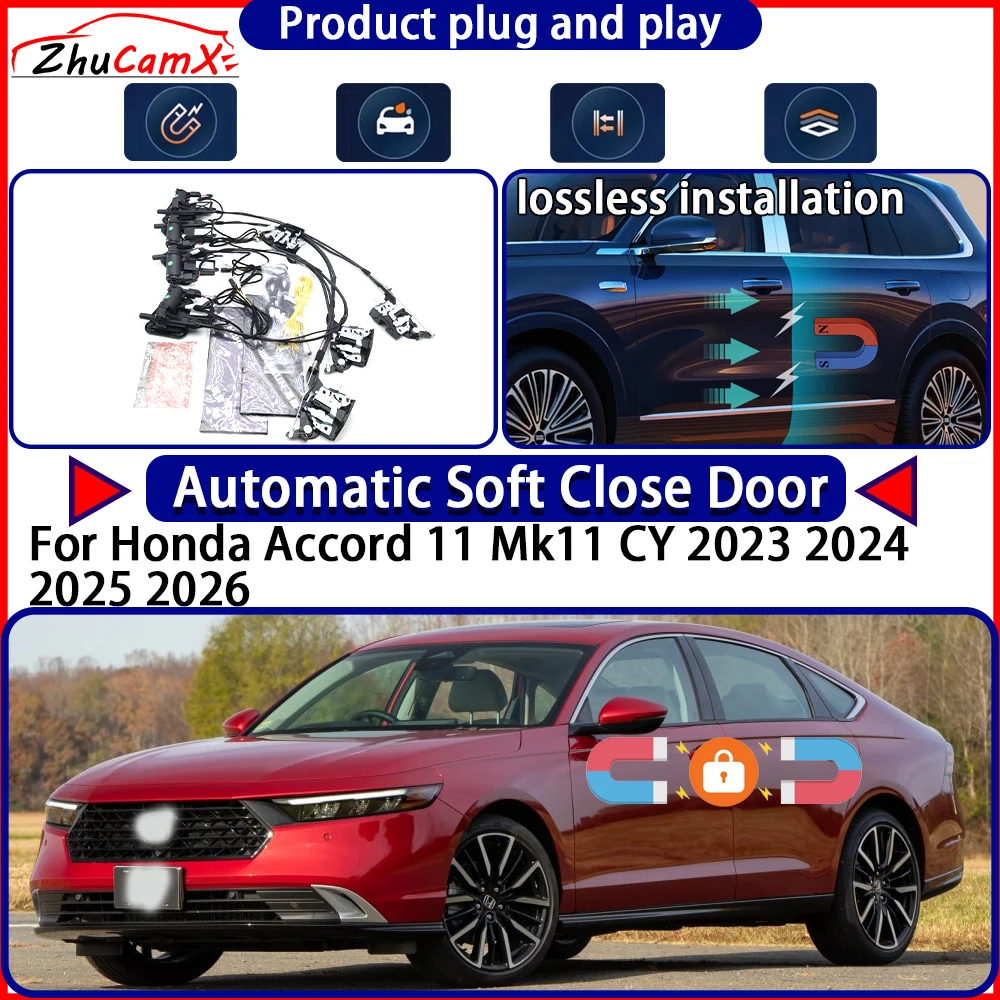 Door Lock Actuator for Honda Accord 11 Mk11 CY 2023 2024 2025 2026 Soft Close Door Kit Power Latch System Auto Pull Door Easy