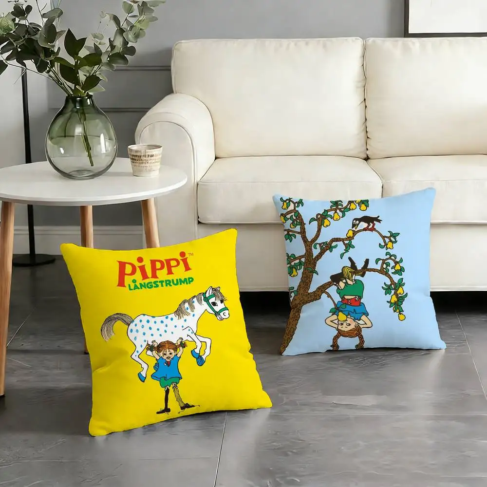 P-Pippi Longstocking Pillow Case for Sofa Living Room Home office Decor Protective Cover