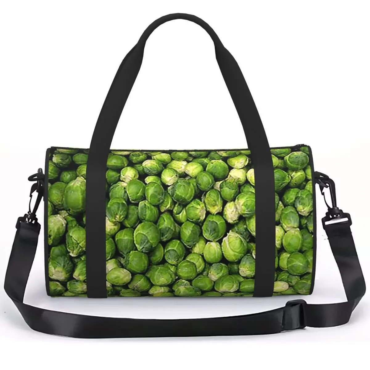 Brussels Sprouts Novelty Socks Luggage Bag Large Capacity Duffle Tote Bag Handbags Gym Bags Fitness Bag for Boys Girls