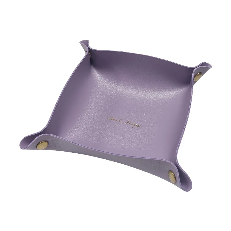 Nordic Stil Leder Ablage Desktop-Organizer Für Schlüssel Schmuck Kosmetische Lagerung Box Klapp Organizer Hause Dekoration