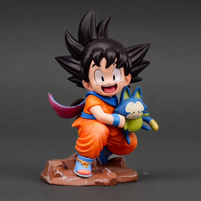 9-15cm Dragon Ball Gk Q-Version Son Goku Puaru Yamcha children Little Follower Anime figure giocattolo decorativo regalo da collezione