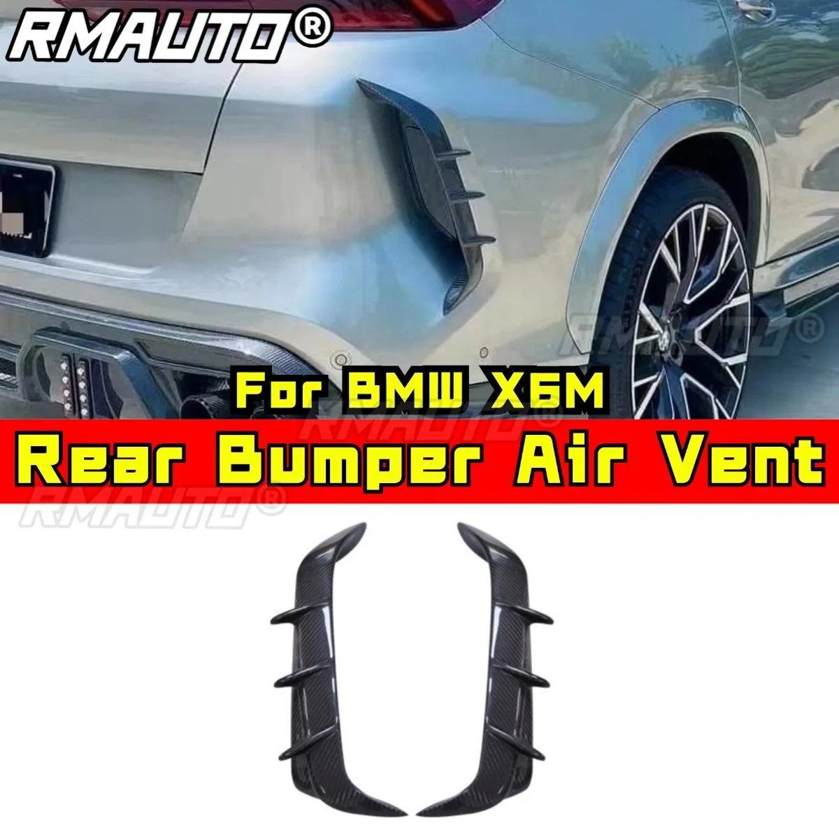 

Car Rear Bumper Air Vent Rear Bumper Spoiler Bumper Guard Protector Cover Body Kit For BMW X6M Car Accessories
