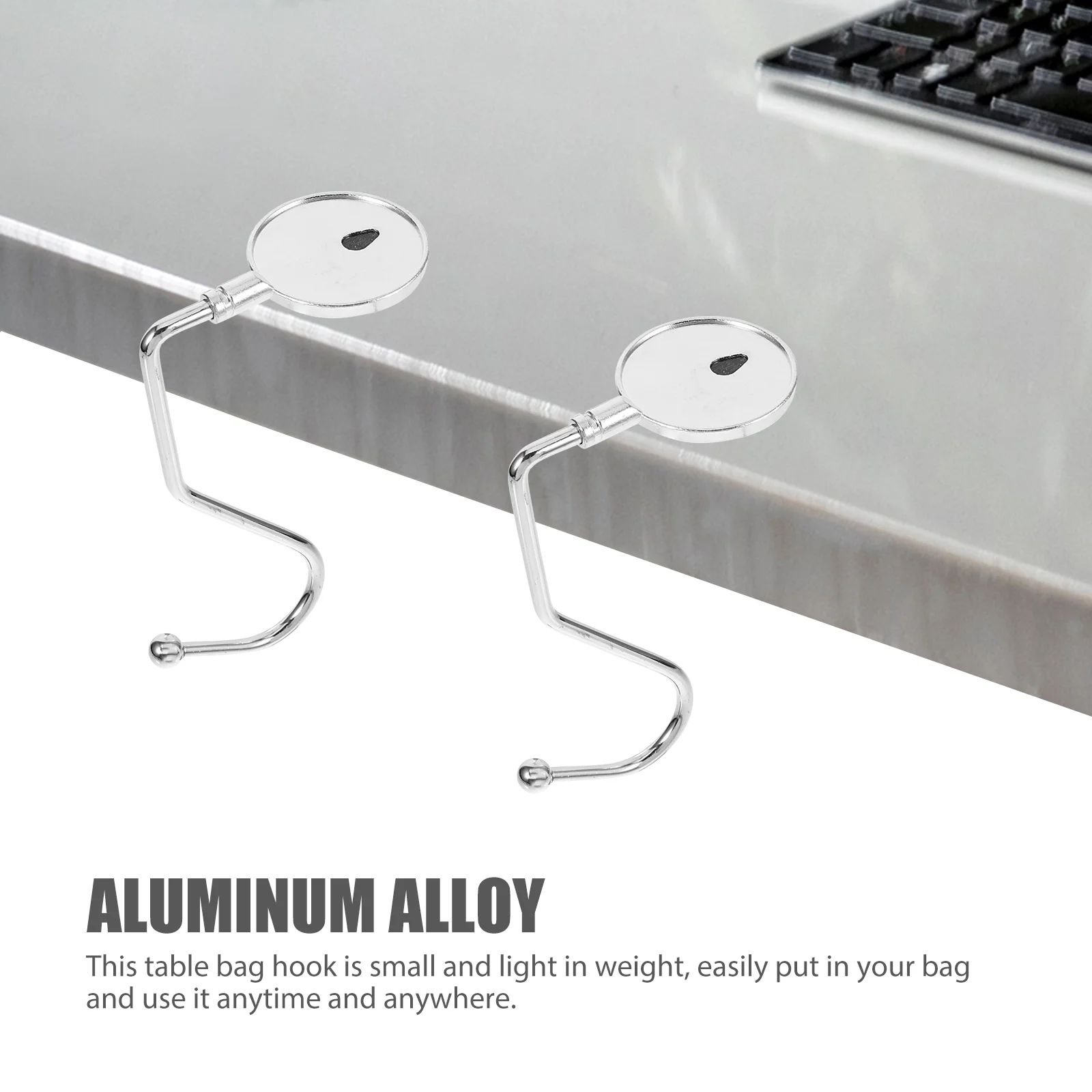 10 Pcs Anti-skid Hook Purse for Table Portable Frame Office Bag Aluminum Alloy + Iron Desk Hanger Student Mini Tote