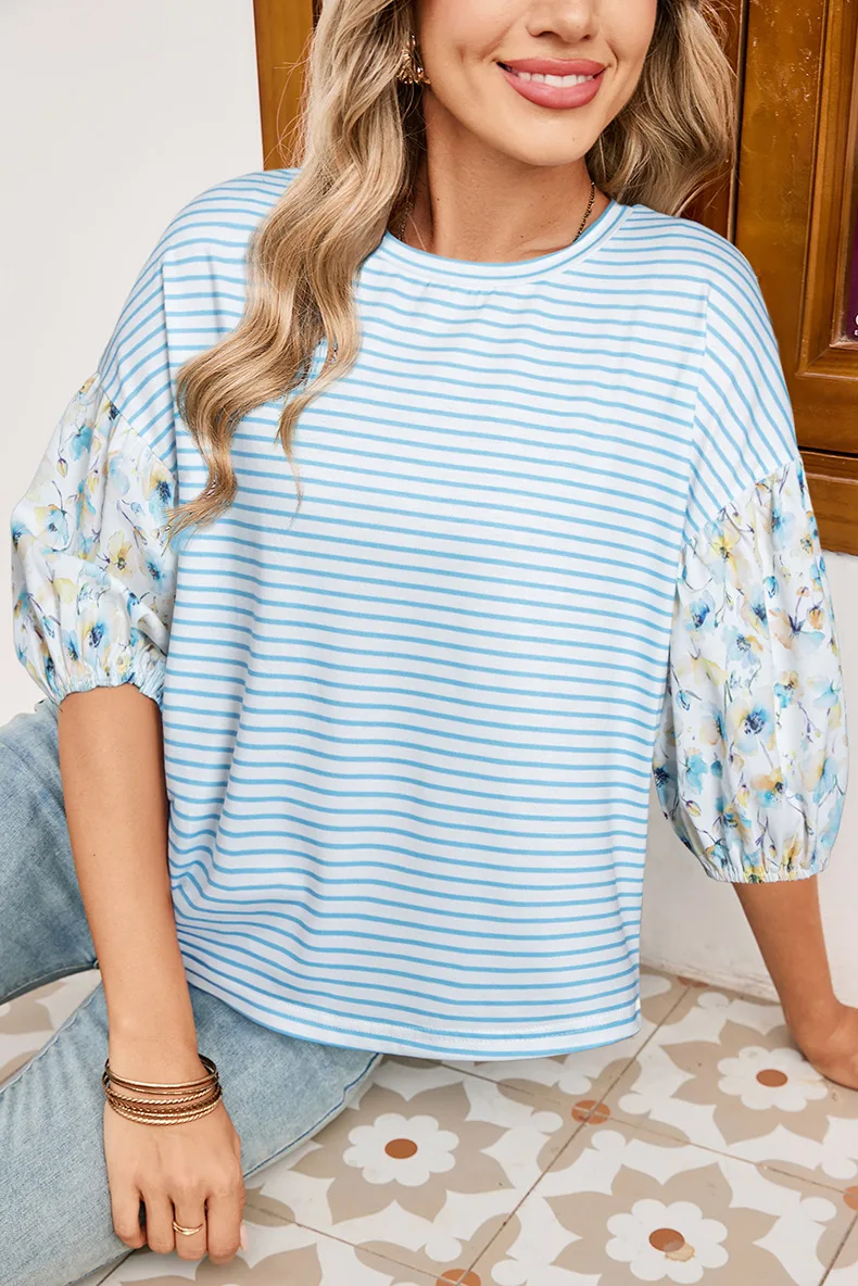 

2025 Summer New Round Neck Half Sleeve Tops Women European And American Fashion Trend Printed T-shirts