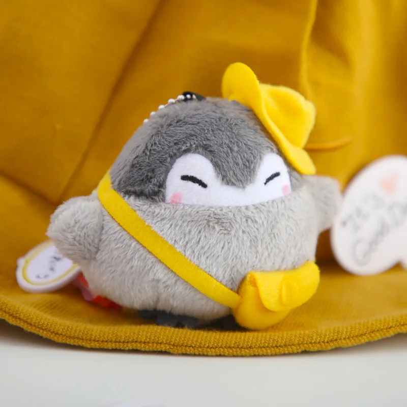 10CM Cute Pluff Animals Keychain Simulation Lovely Keychain Ladies Bag Plush Toy Doll Hangings Cute Student Backpack Pendant