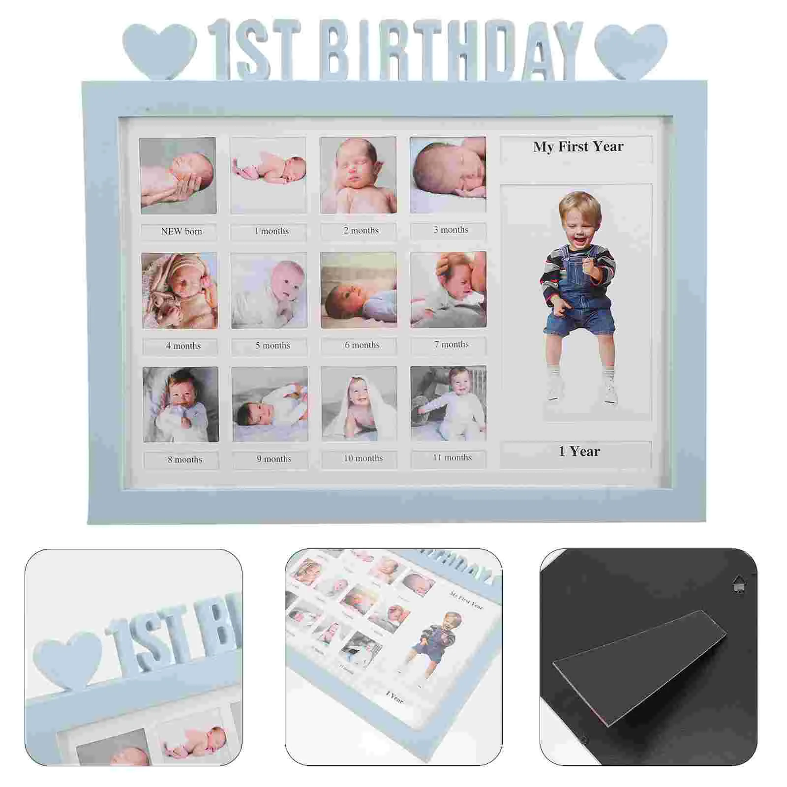 

Baby's Messary Milestones Newborn Photo Photography Photos Frame Plates Ornament Picture Infant Growth The Gift Pp