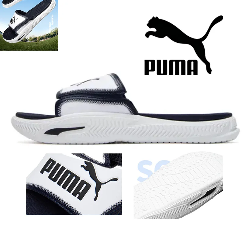 Puma Mid Top Slide Sandals Breathable Lightweight Anti Slip Comfort Casual Slippers 395432-03