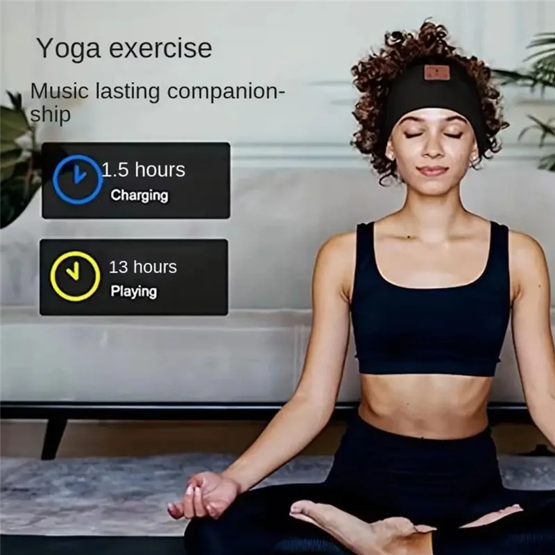 

Headphones Bluetooth Compatible Sports Bandana Boho Headband Headphones HD Thin Speakers Music For Sleepers Calling Yoga-AA85