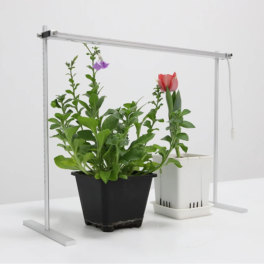 Height Adjustable Indoor Plant System Tabletop Grow Light Stand with Timer for 1020 Seed Tray