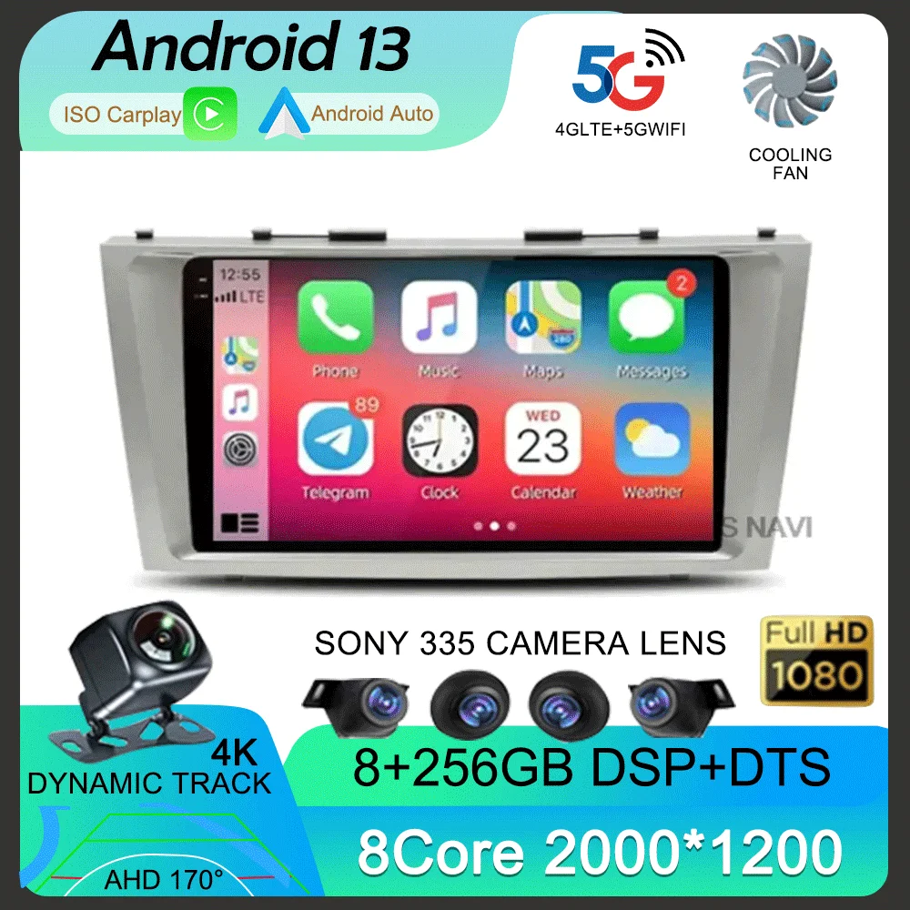 

Android 13 Car Radio for TOYOTA Camry 2din Stereo Camry 2006 - 2011 Multimedia Video Player Navigation GPS Carplay 4G Head Unit