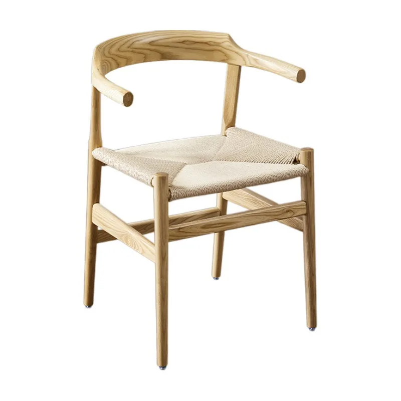 

Customizable Nordic Modern Simple Home Restaurant Braided Rope Dining Chair