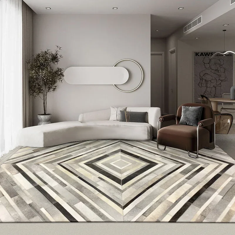 Splicing carpet gray living room sofa coffee table mattress bedside blanket