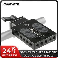 CAMVATE Mini Mounting Plate With Standard 15mm Single Rod Clamp & 1/4