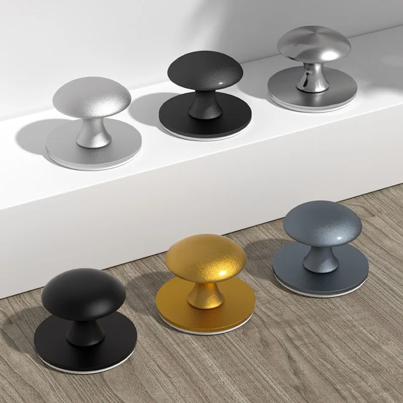 5 Pack Self Adhesive Cabinet Knobs Handle Pull No Drilling Self Stick Drawer Knob Stick-on Kitchen Cabinet Stainless Steel