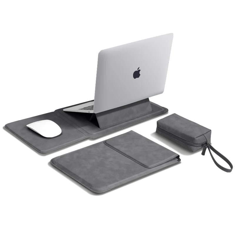 Pokrowiec na laptopa 13 14 15 15.6 16 cali do Huawei HP DELL Torba na Macbook Air Pro 13 13.6 M4 Etui na notebooka ze stojakiem dla mężczyzn i kobiet — zdjęcie 2