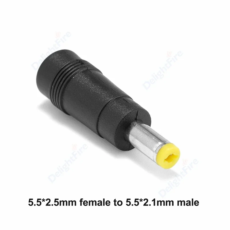 Dc Power Adapter Connector Plug Conversion Head Jack Female Socket 5.5*2.5mm Turn To Male 5.5*2.1mm for CCTV Camera LED Strip