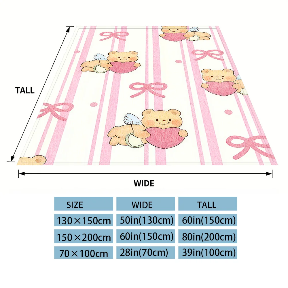 Angel Bear Nap Blanket,Flannel Blanket,Suitable For Sofas,Beds,Cars,Rooms,Offices,Camping,Exquisite Gift Blankets