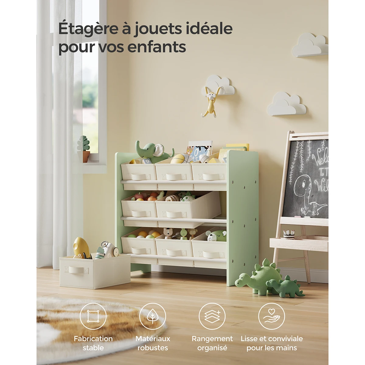 غطاء طاولة مانع للإنزلاق مضاد للإنزلاق للأنفانت والزينة ، مناديل مانعة للإنزلاق ليوم الأطفال ، صور × × 60 سم ، Vert